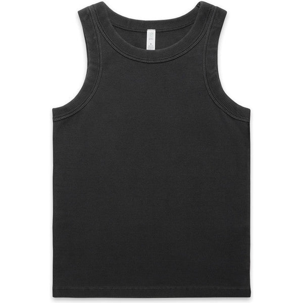 AS Colour Women's Faded Organic Rib Tank | 4034 (Faded Black)