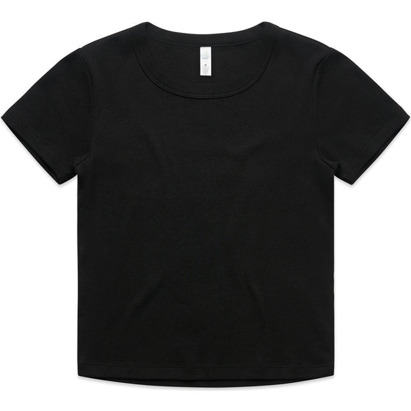AS Colour Women's Organic Rib Baby Tee | 4074 (Black)