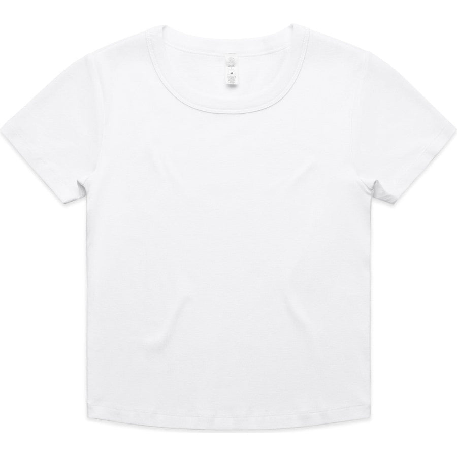 AS Colour Women's Organic Rib Baby Tee | 4074 (White)