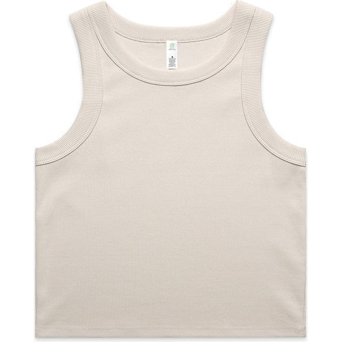AS Colour Women's Organic Rib Crop Tank | 4064G (Bone)