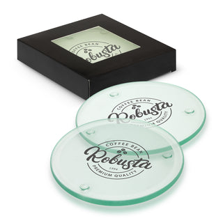 Agogo Venice Glass Coaster Set of 4 - Round - 116397