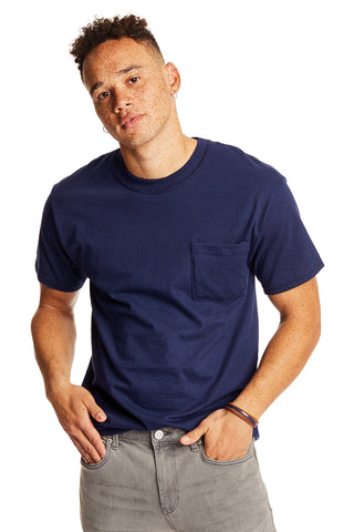 Hanes Beefy-T 100% Cotton T-Shirt with Pocket - 5190