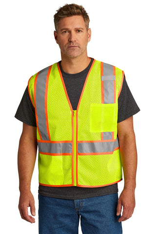 CornerStone ANSI 107 Class 2 Mesh Zippered Two-Tone Vest - CSV103