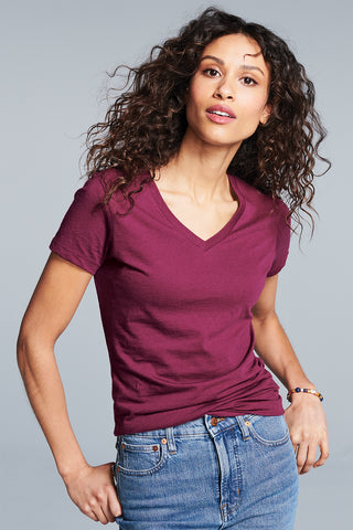 District Women's Perfect Weight V-Neck Tee - DM1170L