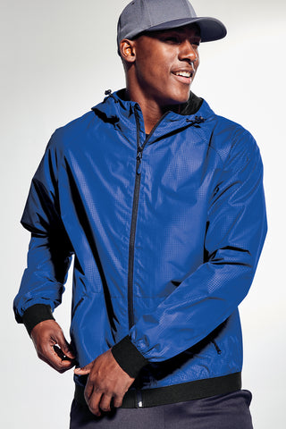 Sport-Tek Embossed Hooded Wind Jacket - JST53