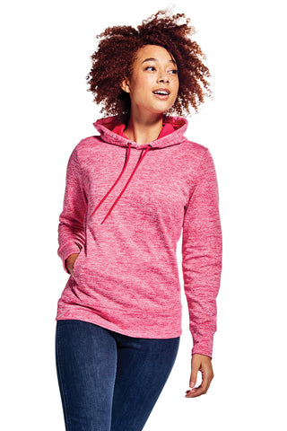 Sport-Tek Ladies PosiCharge Electric Heather Fleece Hooded Pullover - LST225