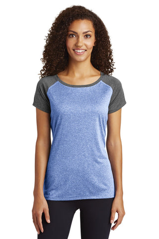 Sport-Tek Ladies Heather-On-Heather Contender Scoop Neck Tee - LST362