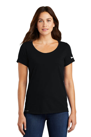 Nike Ladies Dri-FIT Cotton/Poly Scoop Neck Tee - NKBQ5234