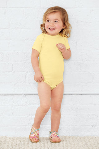 Rabbit Skins Infant Short Sleeve Baby Rib Bodysuit - RS4400