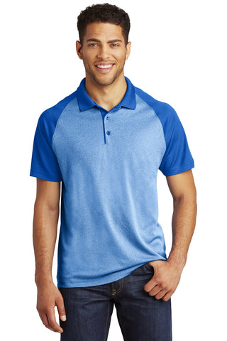 Sport-Tek PosiCharge RacerMesh Raglan Heather Block Polo - ST641