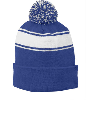 Sport-Tek Stripe Pom Pom Beanie - STC28