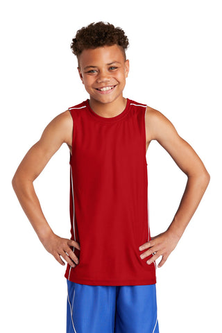 Sport-Tek Youth PosiCharge Mesh Reversible Sleeveless Tee - YT555