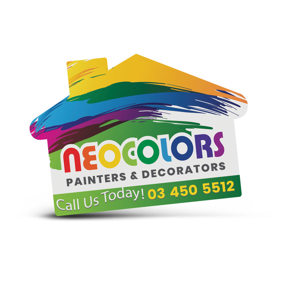 Imprint Labels 70 x 50mm - House Shaped (White)