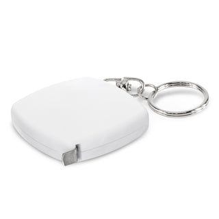 Gauge Tape Measure Key Ring (White)