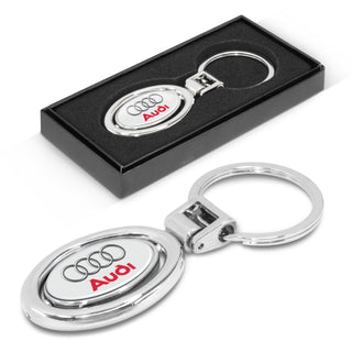 Agogo Spinning Metal Key Ring (Shiny Chrome)