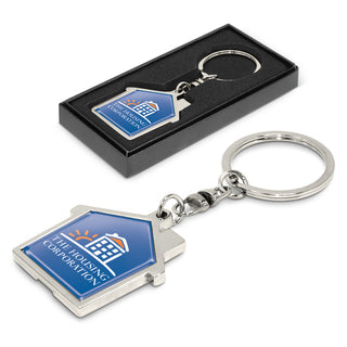 Agogo House Metal Key Ring (Shiny Chrome)