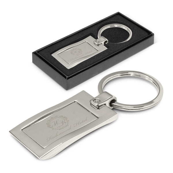 Current Wave Metal Key Ring (Shiny Chrome)