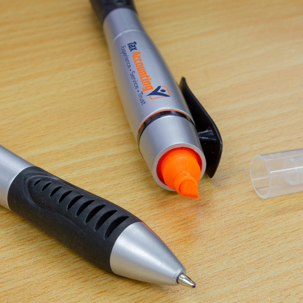 Shale Duo Pen with Highlighter (Green)