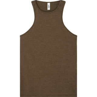 American Apparel 101CVC Heather Army - Front View | color:Heather Army|view:front