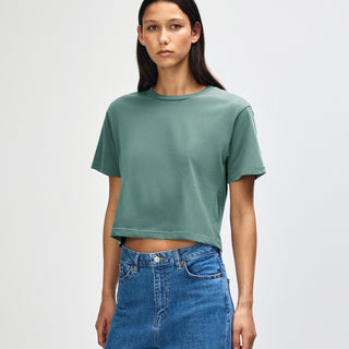 American Apparel 102 Boxy Cropped T-Shirt (Arctic)
