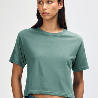 American Apparel 102 Boxy Cropped T-Shirt (Arctic)