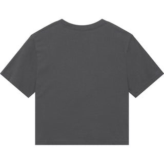 American Apparel 102 Boxy Cropped Asphalt - Back View | color:Asphalt|view:back