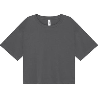 American Apparel 102 Boxy Cropped Asphalt - Front View | color:Asphalt|view:front