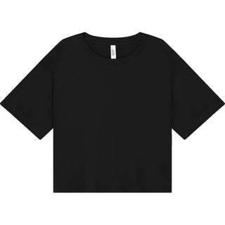 American Apparel 102 Boxy Cropped Black - Front View | color:Black|view:front
