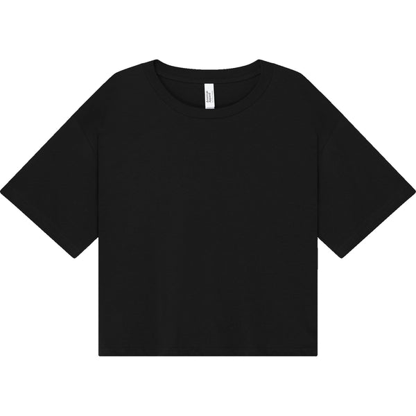 American Apparel 102 Boxy Cropped T-Shirt (Black)