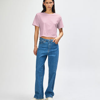 American Apparel 102 Boxy Cropped T-Shirt (Blush)