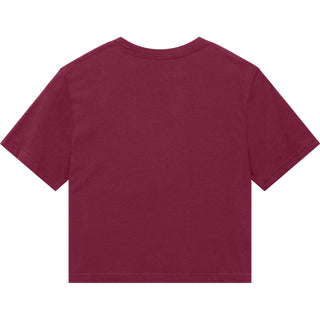 American Apparel 102 Boxy Cropped Burgundy - Back View | color:Burgundy|view:back