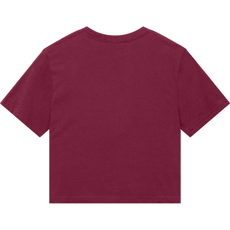 American Apparel 102 Boxy Cropped T-Shirt (Burgundy)