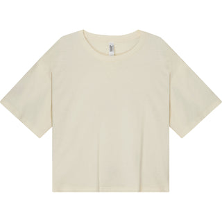 American Apparel 102 Boxy Cropped Cream - Front View | color:Cream|view:front