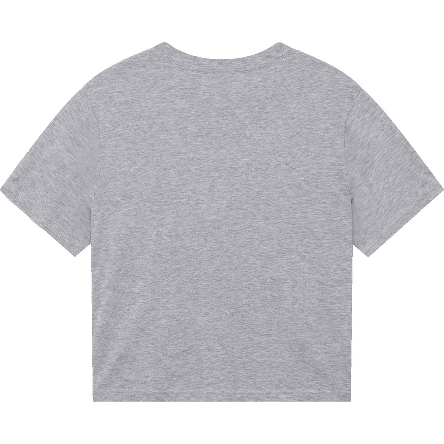 American Apparel 102 Boxy Cropped T-Shirt (Heather Grey)