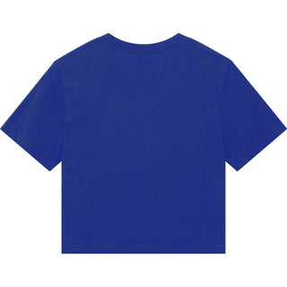 American Apparel 102 Boxy Cropped Lapis - Back View | color:Lapis|view:back