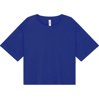 American Apparel 102 Boxy Cropped Lapis - Front View | color:Lapis|view:front