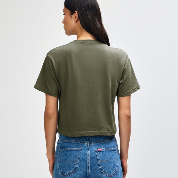 American Apparel 102 Boxy Cropped T-Shirt (Lieutenant)