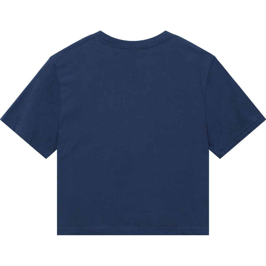 American Apparel 102 Boxy Cropped T-Shirt (Sea Blue)