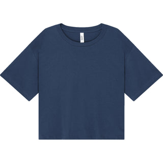 American Apparel 102 Boxy Cropped Sea Blue - Front View | color:Sea Blue|view:front