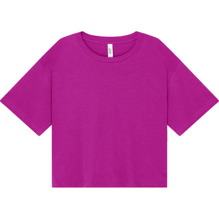 American Apparel 102 Boxy Cropped Super Pink - Front View | color:Super Pink|view:front