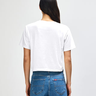 American Apparel 102 Boxy Cropped T-Shirt (White)
