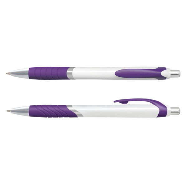 Quartz Jet Pen -  White Barrel (Purple)