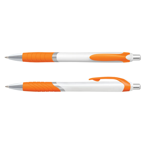 Quartz Jet Pen -  White Barrel (Orange)