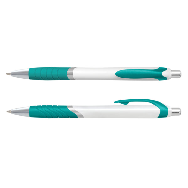 Quartz Jet Pen -  White Barrel (Teal)