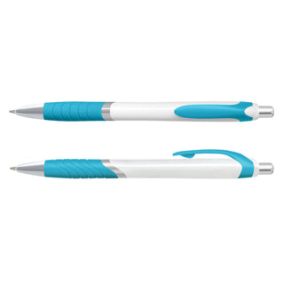 Agogo Jet Pen - White Barrel (Light Blue)