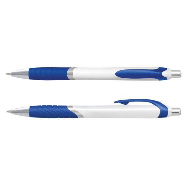 Quartz Jet Pen -  White Barrel (Dark Blue)