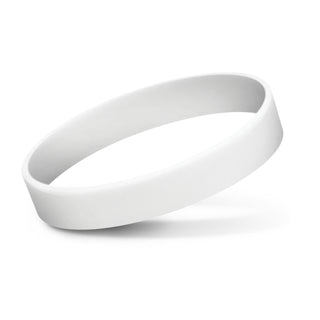 Agogo Silicone Wrist Band - Indent (White)