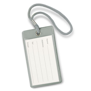 Venture Luggage Tag (Black/Silver) — Back