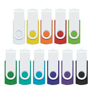 Vector Helix 4GB Mix & Match Flash Drive (Teal) — White Clip