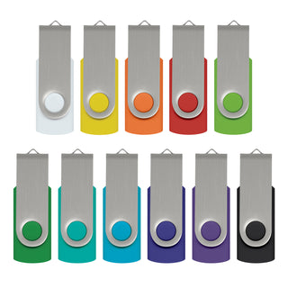 Vector Helix 4GB Mix & Match Flash Drive (Bright Green) — Silver Clip